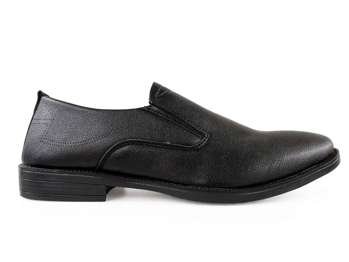 GZ Black Formal Slip-On - Handcrafted Leather Dress Shoes for Men