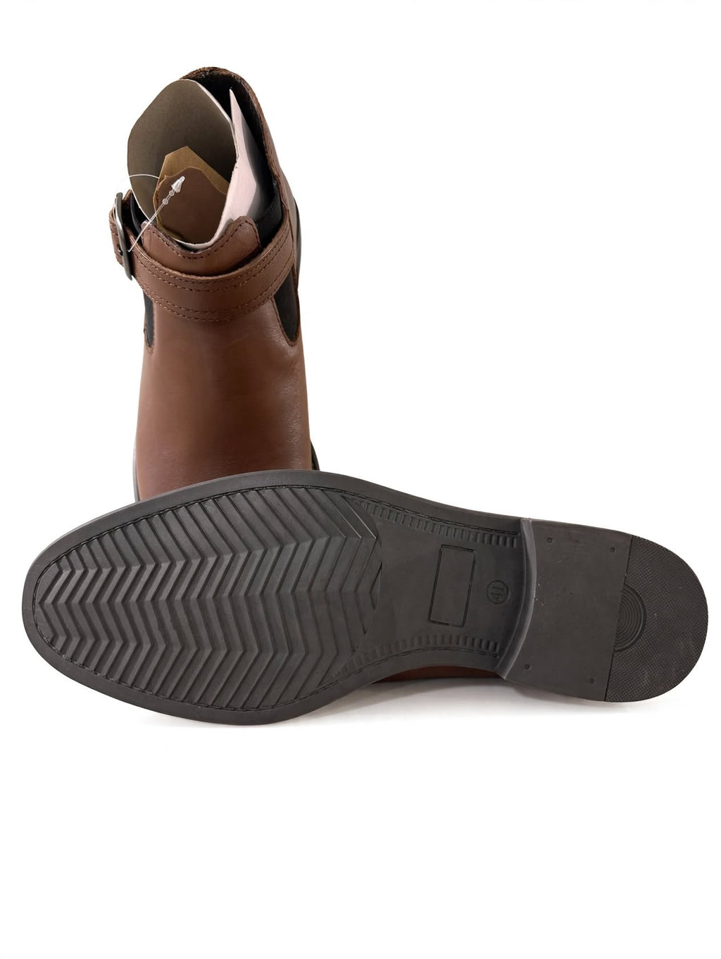 Men's Buckle Strap Chelsea Ankle Boots - Premium Leather | Black & Brown