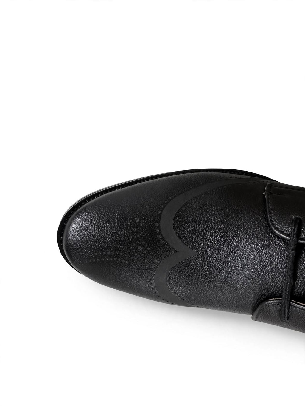 The Executive Wingtip - Premium Black Derby Formal Shoes
