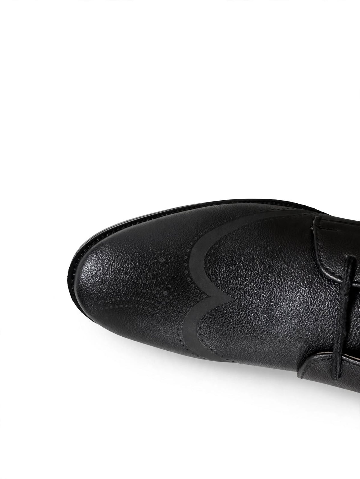 The Executive Wingtip - Premium Black Derby Formal Shoes