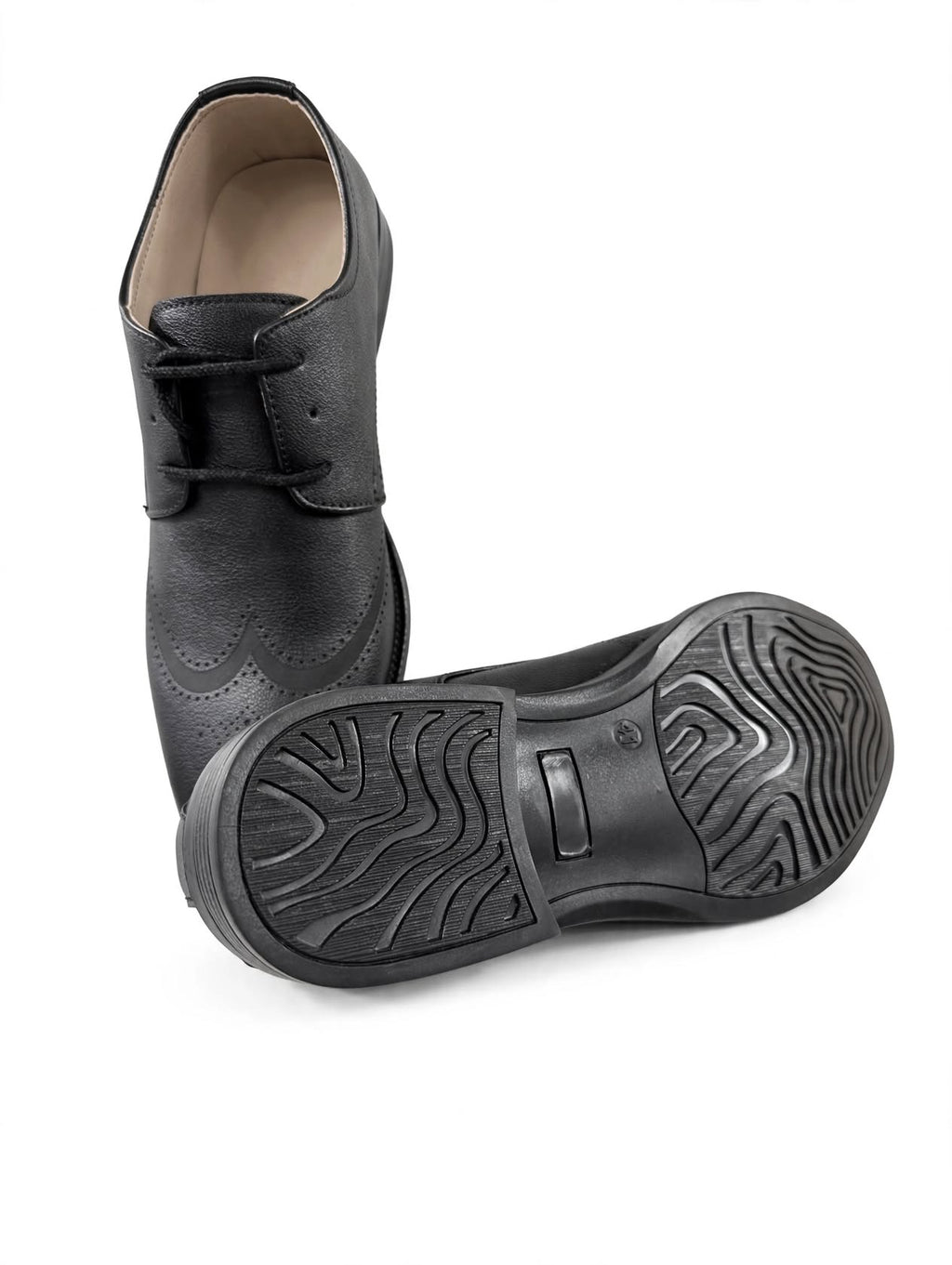 The Executive Wingtip - Premium Black Derby Formal Shoes
